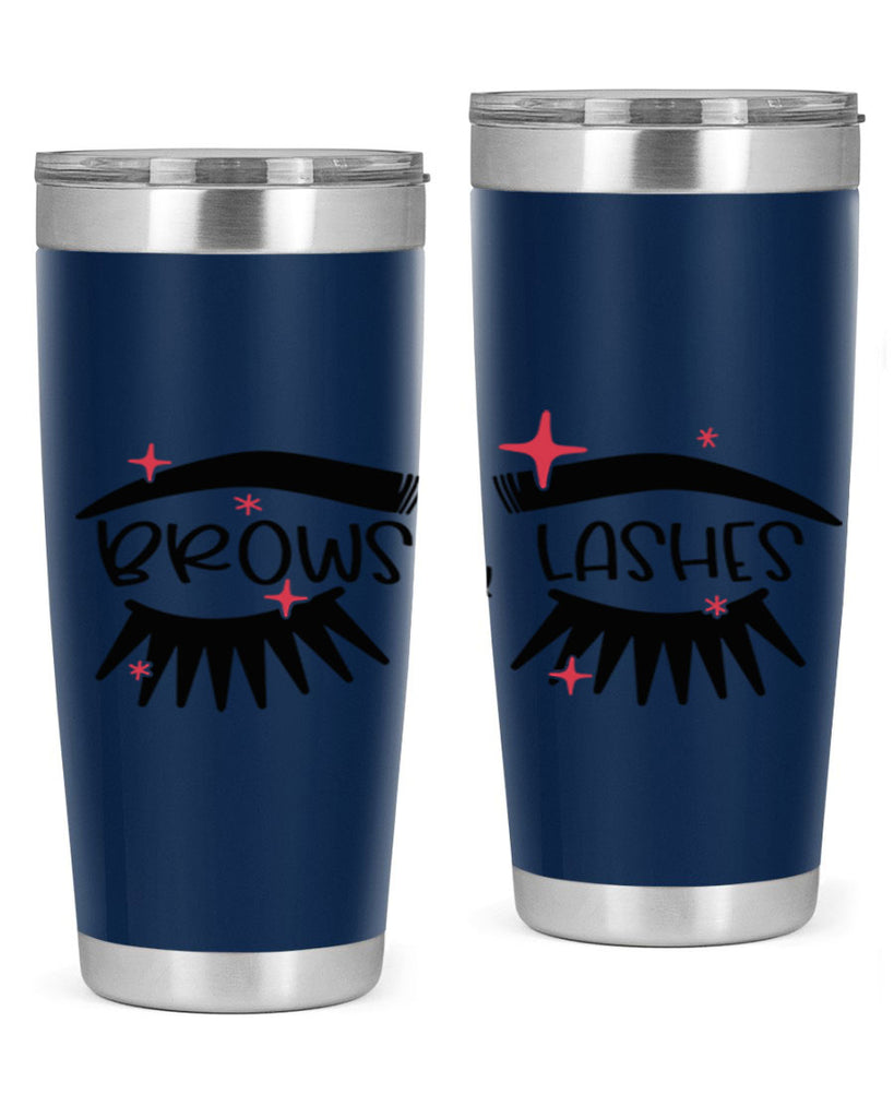 Brows Lashes Style 123#- make up- Tumbler