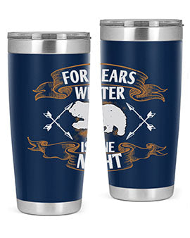 For bears, winter is one night 53#- Bears- Tumbler