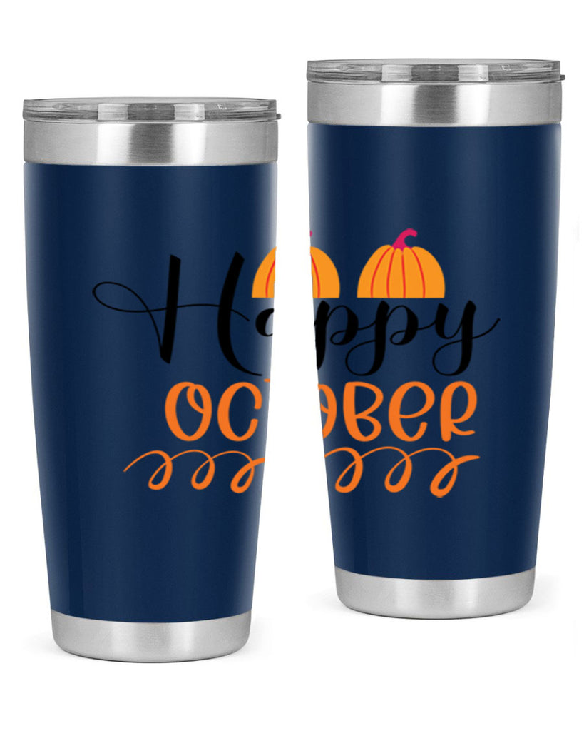 Happy October 238#- fall- Tumbler