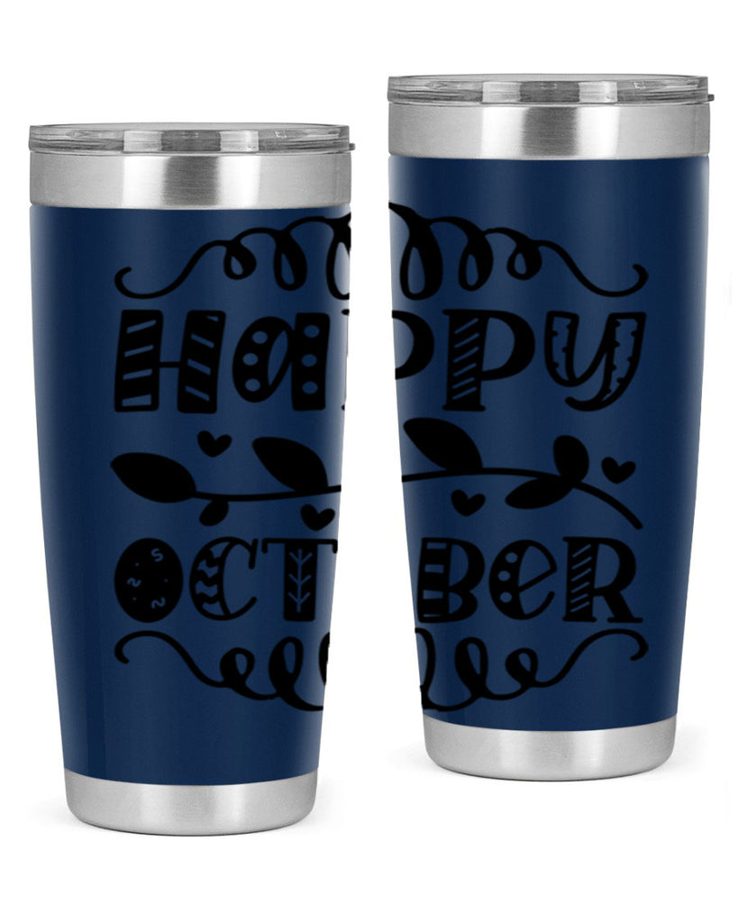 Happy October 239#- fall- Tumbler