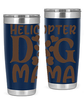 Helicopter Dog Mama Style 87#- dog- Tumbler