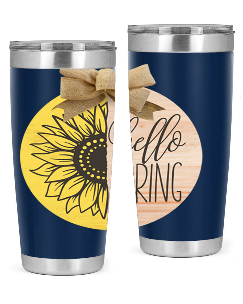 Hello spring half sunflower Mockup198#- spring- Tumbler