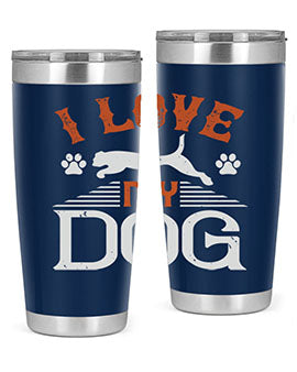 I Love My Dog Style 189#- dog- Tumbler