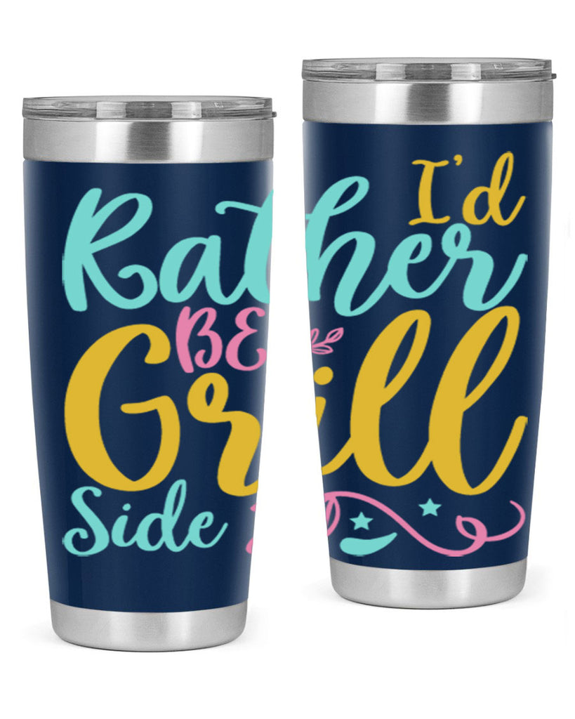 ID RATHER BE GRILL SIDE Style 62#- summer- Tumbler