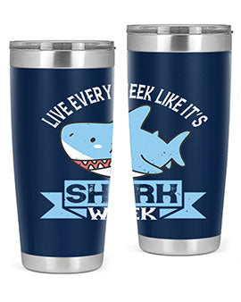 Live every week like it’s shark week Style 54#- shark  fish- Tumbler