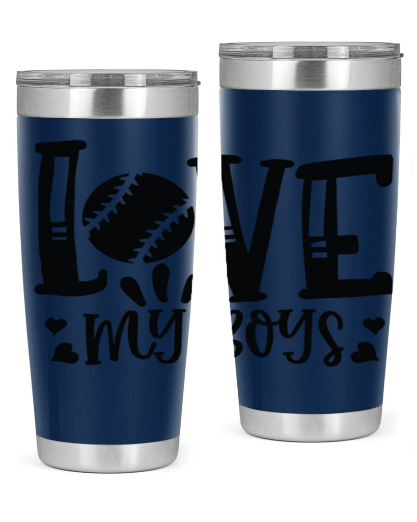 Love My Boys 2053#- baseball- Tumbler