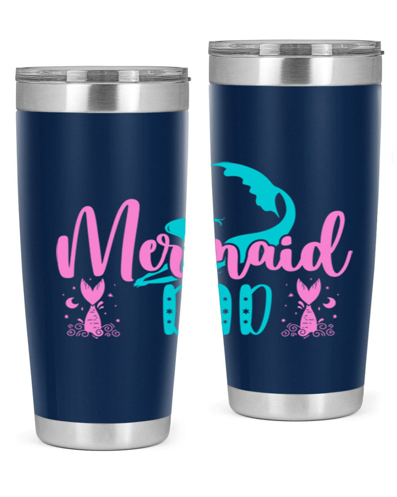 Mermaid Dad 356#- mermaid- Tumbler