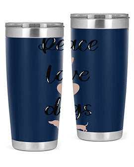 Peace Love Dogs Style 11#- dog- Tumbler