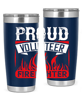 Proud Volunteer Firefighter Style 35#- volunteer- Tumbler