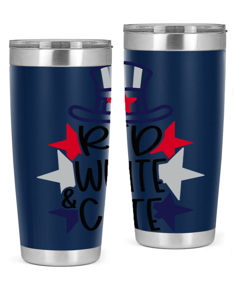 Red White Cute Style 169#- Fourt Of July- Tumbler