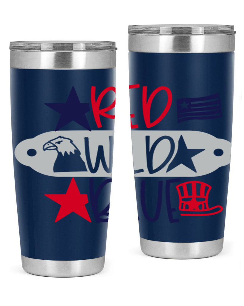 Red Wild Blue Style 171#- Fourt Of July- Tumbler