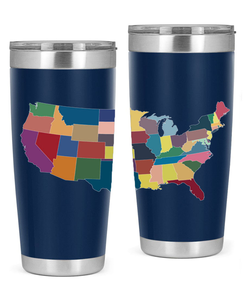 Separate Color Map Style 73#- Fourt Of July- Tumbler