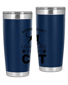 Sorry I Cant Style 116#- cat- Tumbler