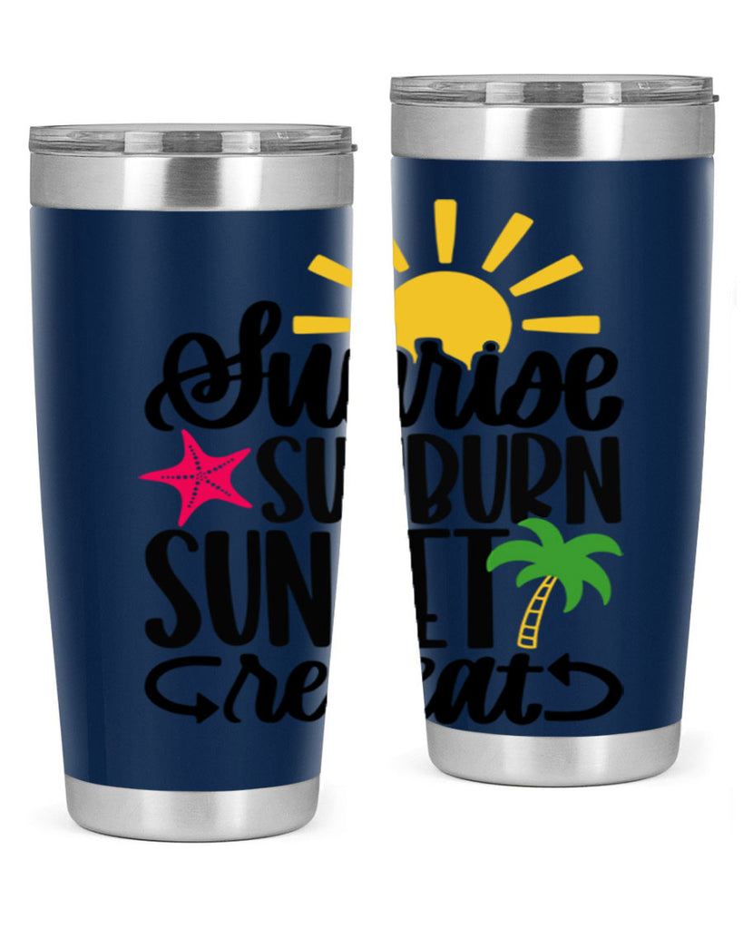 Sunrise Sunburn Sunset Repeat Style 16#- summer- Tumbler