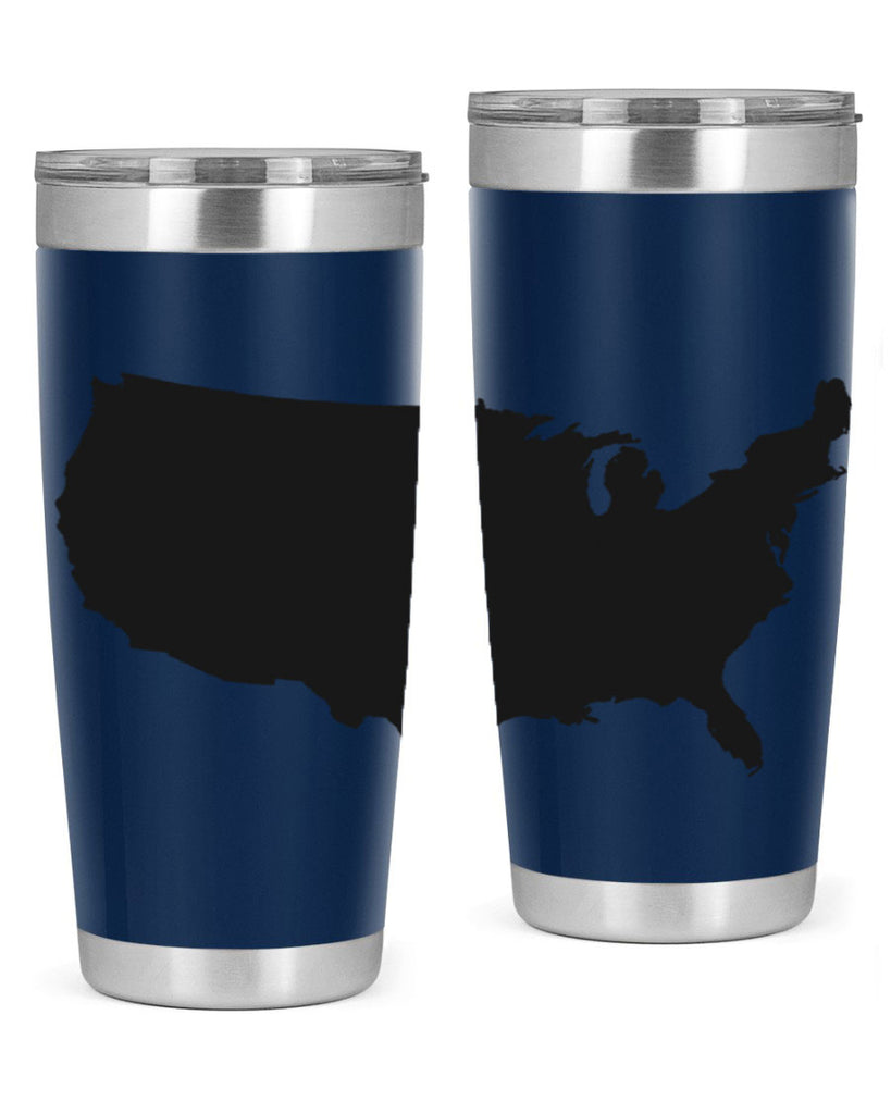 USA Solid Map Style 76#- Fourt Of July- Tumbler
