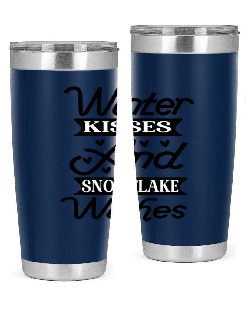 Winter Kisses And Snowflake Wishes 515#- winter- Tumbler