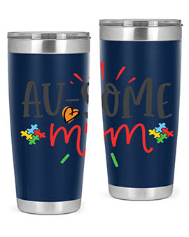 ausome mom Style 4#- autism- Tumbler