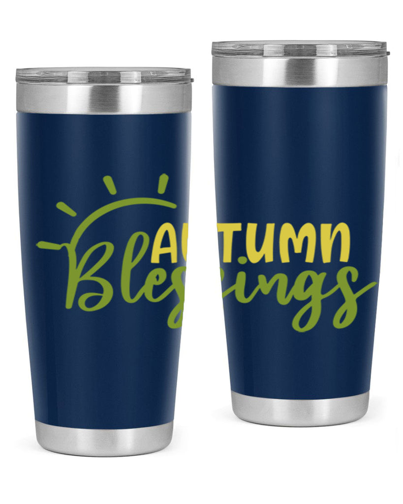 autumn blessings 66#- thanksgiving- Tumbler