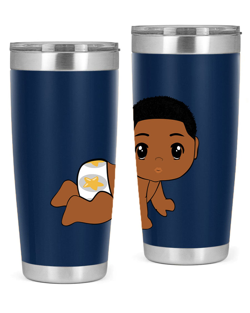 black baby boy 3#- black men - boys- tumbler