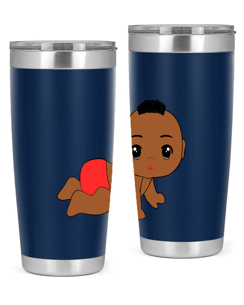 black baby boy 5#- black men - boys- tumbler