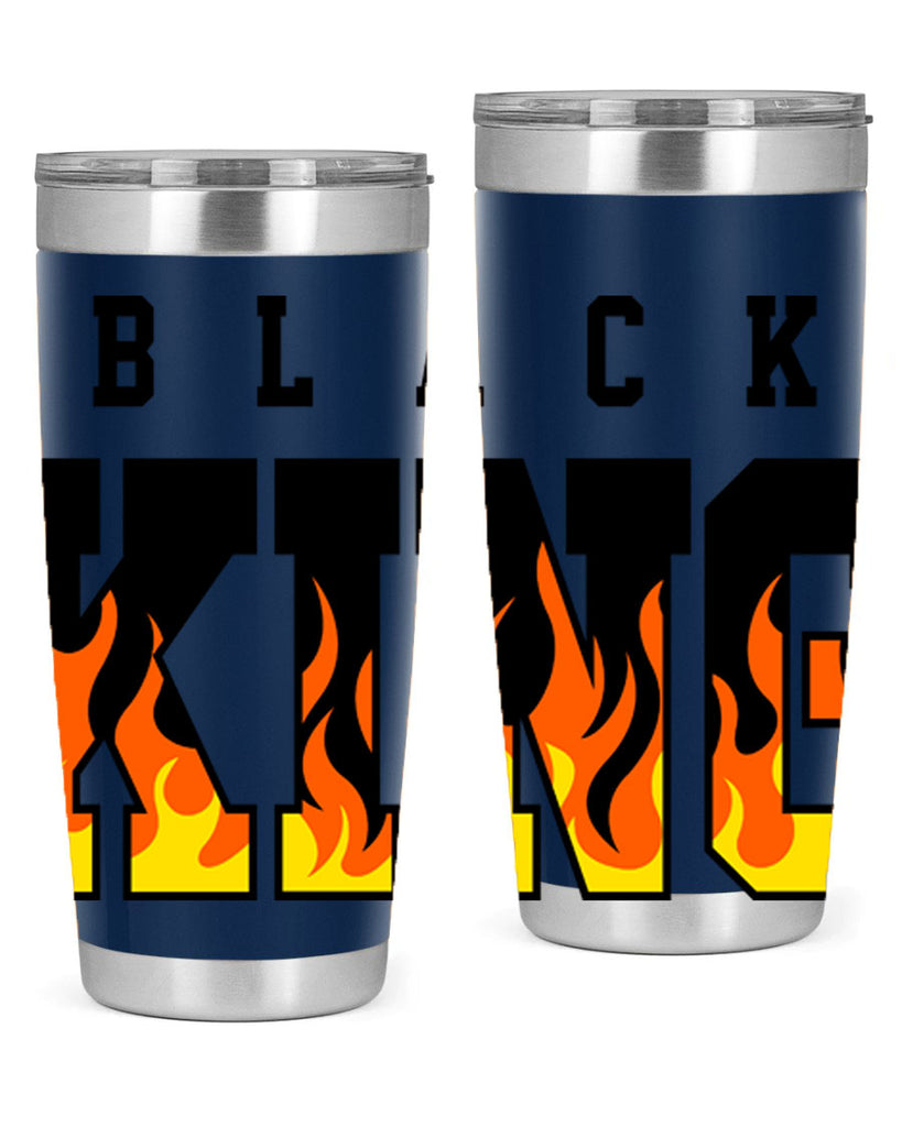 black king flames 232#- black words phrases- Cotton Tank