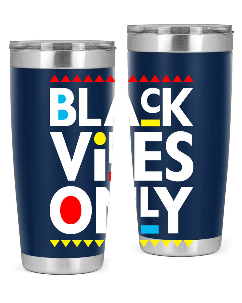 black vibes only 217#- black words phrases- Cotton Tank