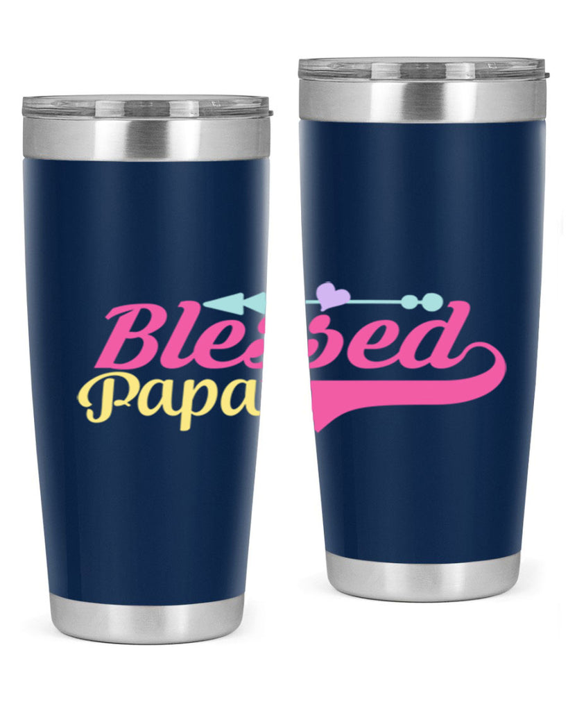 blessed papa 73#- grandpa - papa- Tumbler