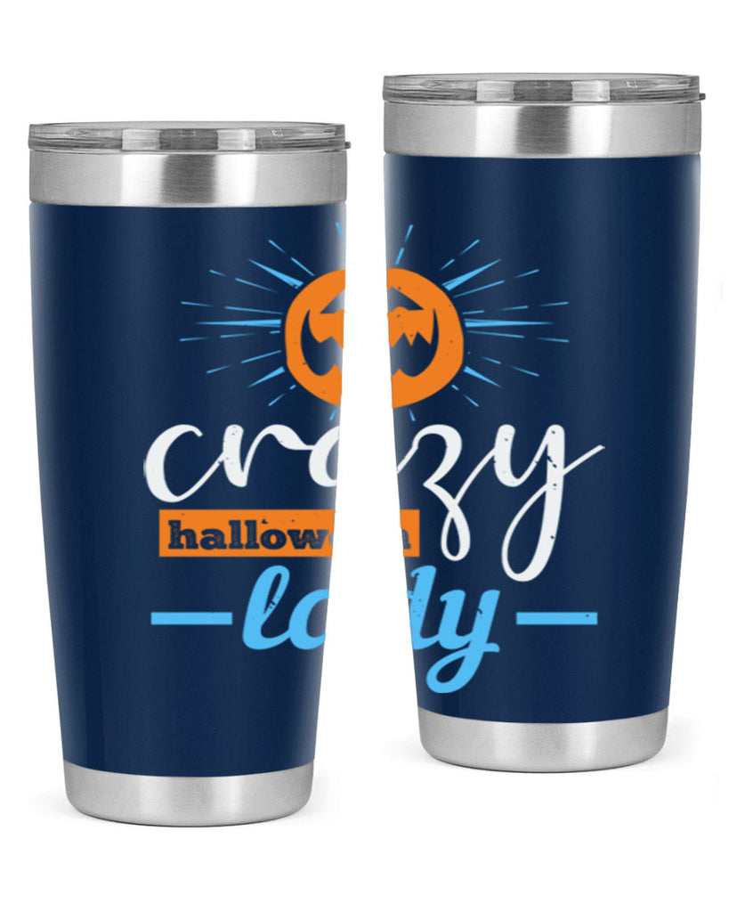 crazy halloween lady 118#- halloween- Tumbler
