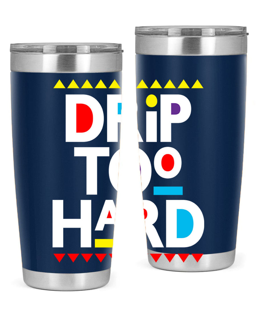drip too hard 163#- black words phrases- Cotton Tank