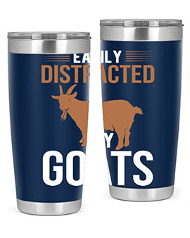 easily distracted by goats Style 5#- goat- Tumbler