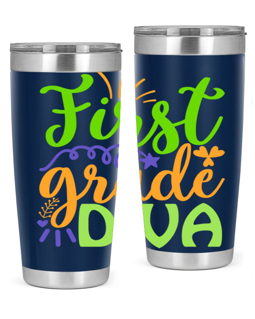first grade diva 21#- mardi gras- Tumbler
