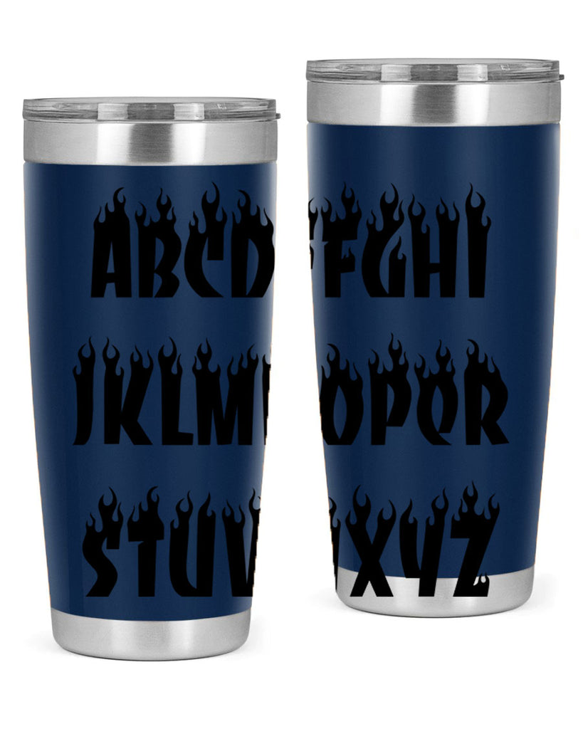 flame font 153#- black words phrases- Cotton Tank