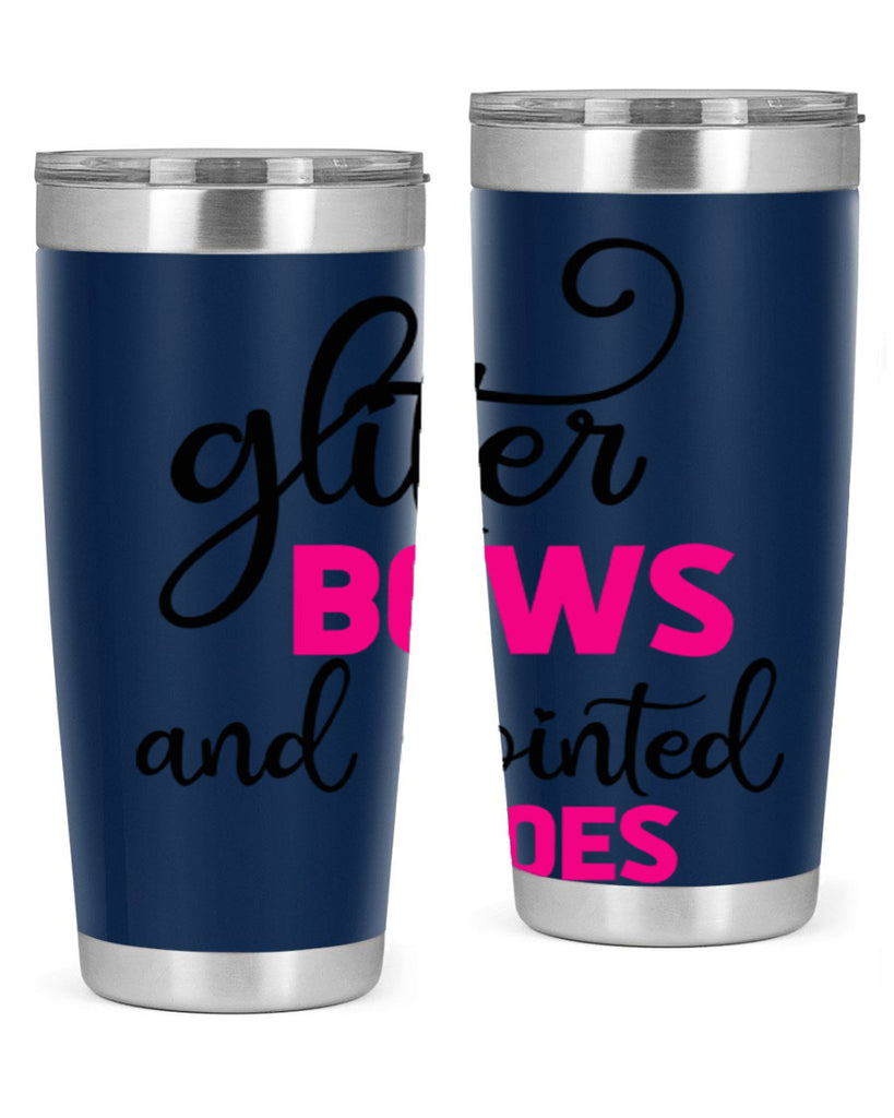 glitter bows and pointed toes 41#- ballet- Tumbler
