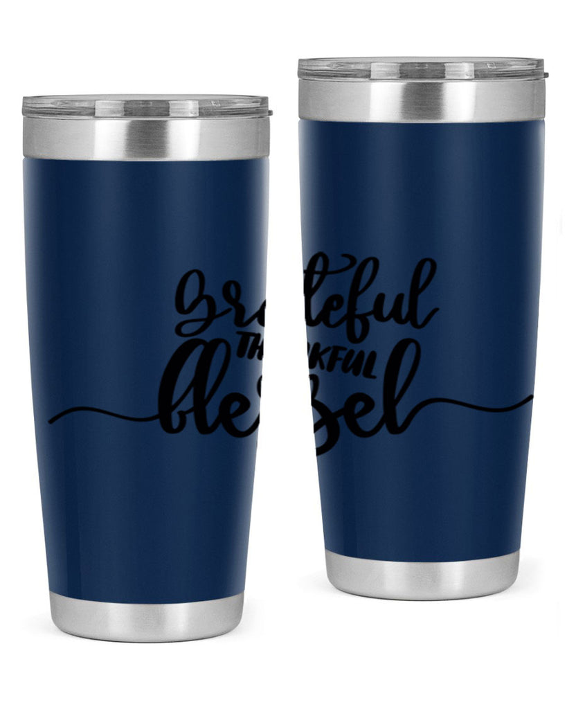 grateful thankful blessed 56#- thanksgiving- Tumbler