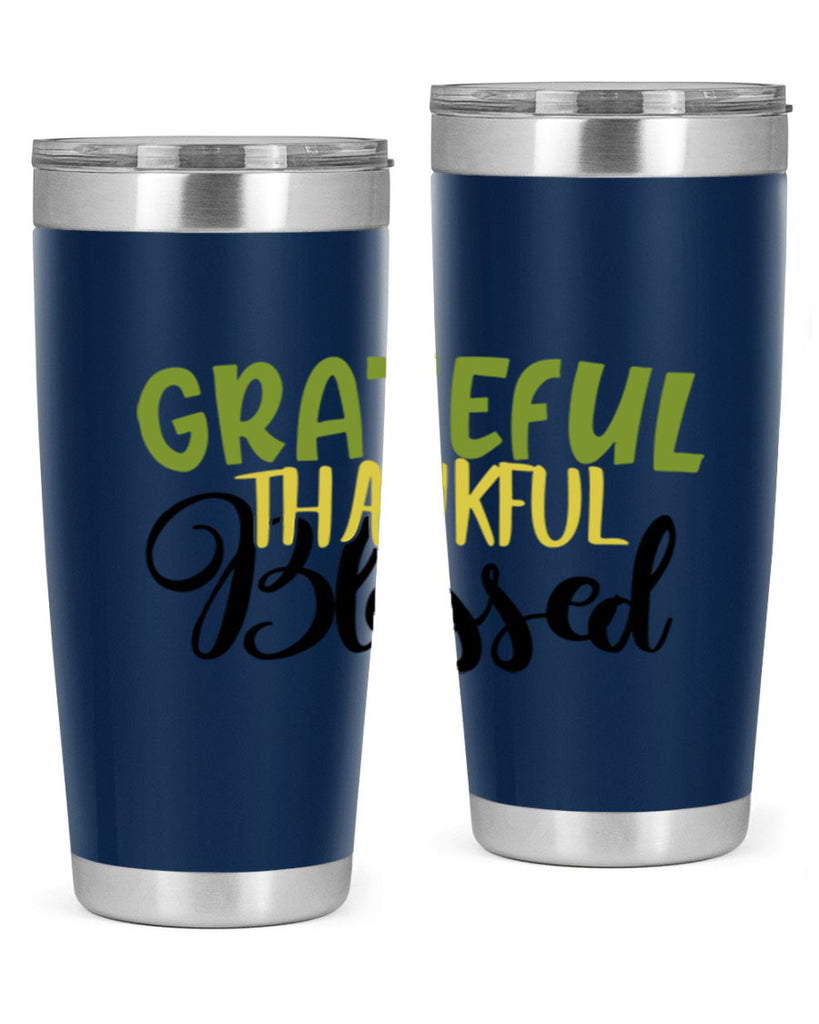 grateful thankful blessed 57#- thanksgiving- Tumbler