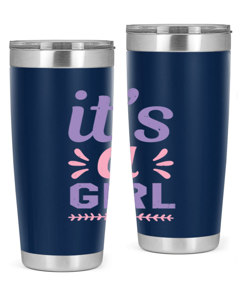 its a girl Style 32#- baby shower- tumbler