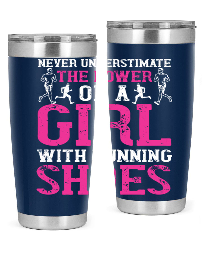 never understimate the power of a girl with running shoes 29#- running- Tumbler