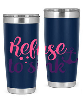 refuse to sink Style 4#- breast cancer- Tumbler