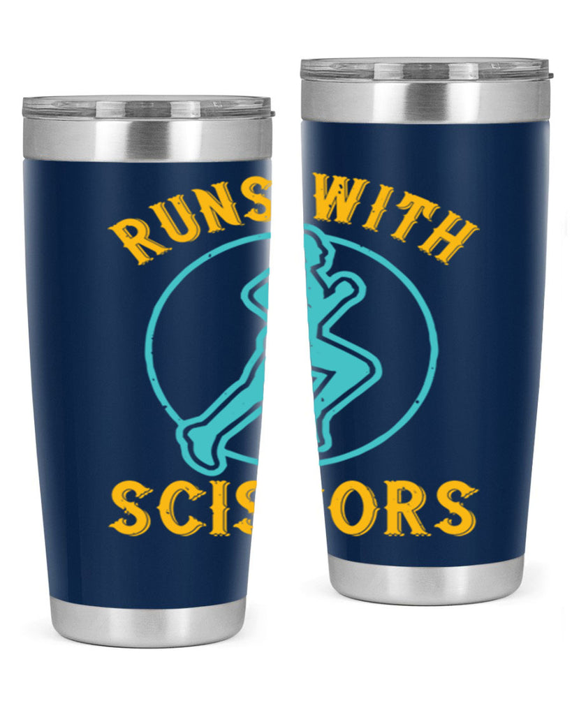 run with sclssors 25#- running- Tumbler