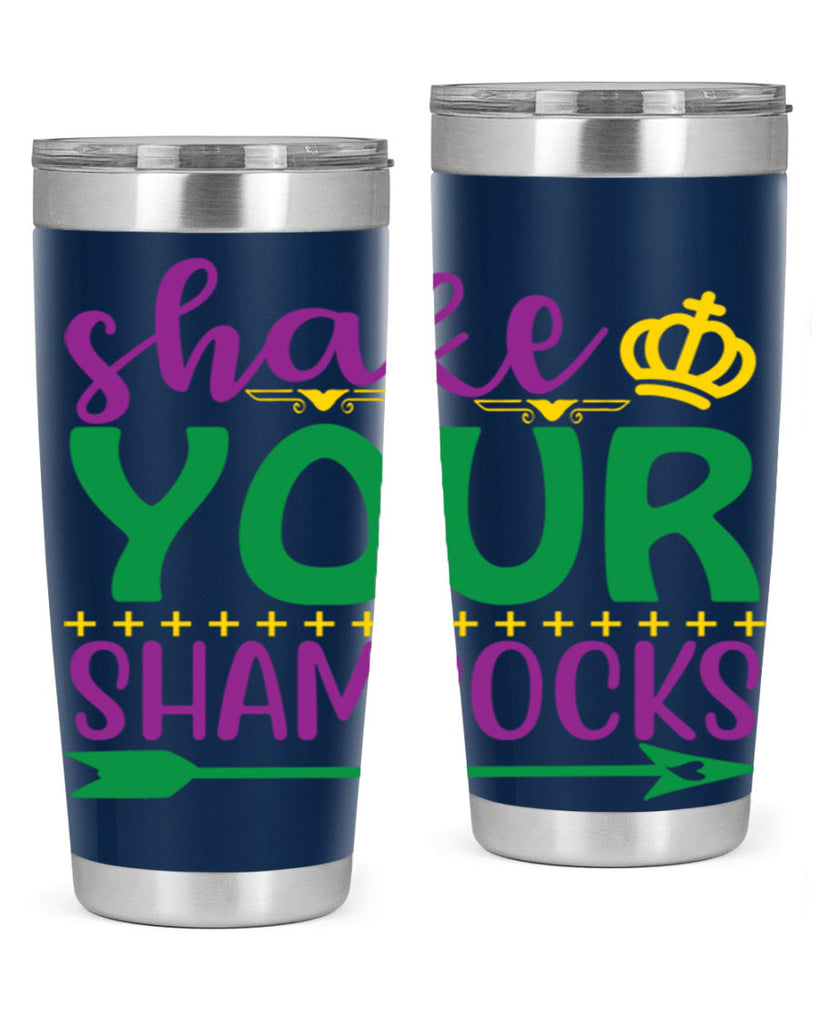 shake your shamrocks 2#- mardi gras- Tumbler