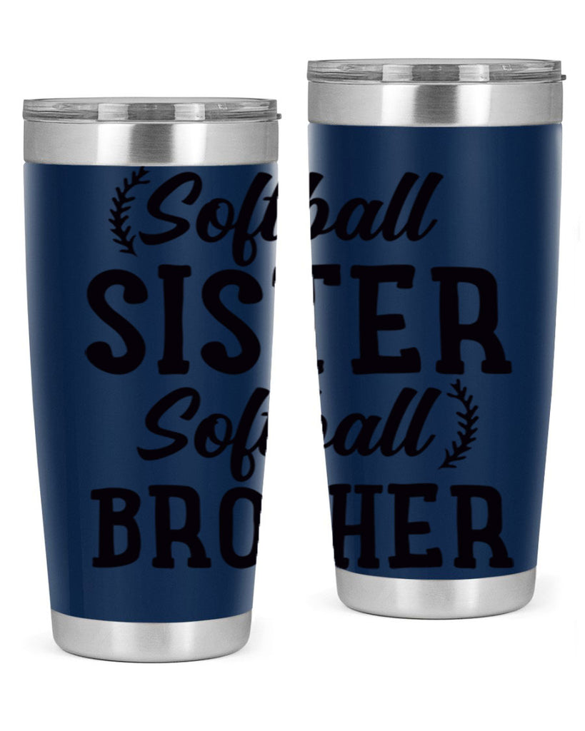 softball sister softball brother 2273#- softball- Tumbler