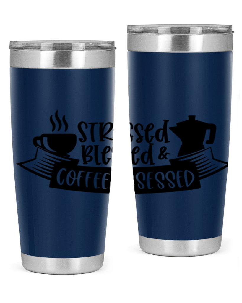 stressed blessed coffee obsessed 27#- coffee- Tumbler