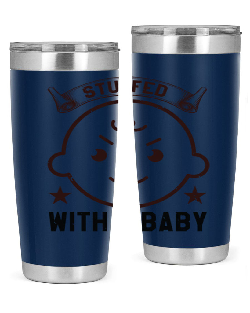 stuffed with a baby Style 14#- baby shower- tumbler