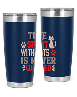 time spend with cat is never wasted Style 121#- cat- Tumbler