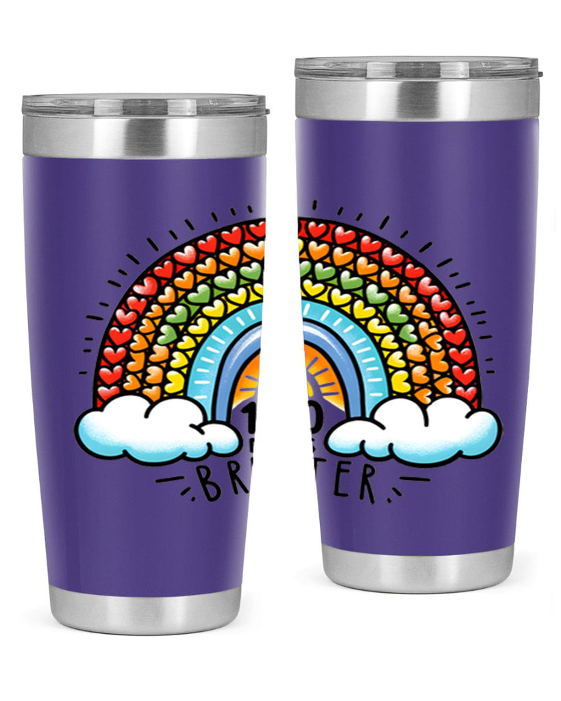 100 Days Brighter PNG 29#- 100 days of school- Tumbler