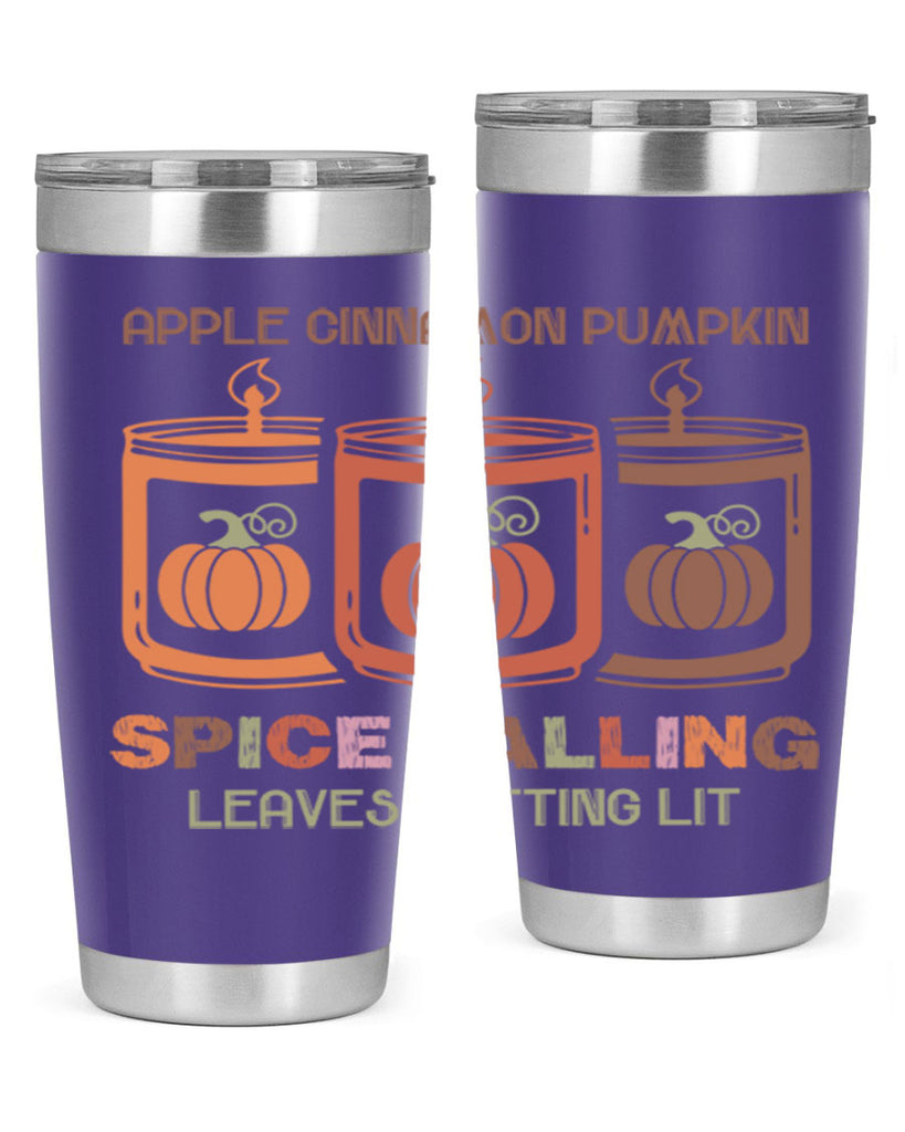 Apple Cinnamon Pumpkin Spice Falling Leaves Getting Lit 11#- fall- Tumbler