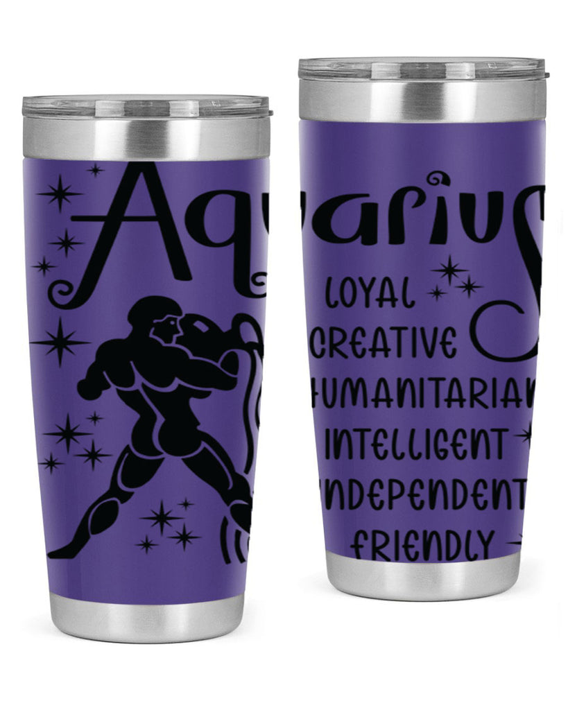 Aquarius 64#- zodiac- Tumbler