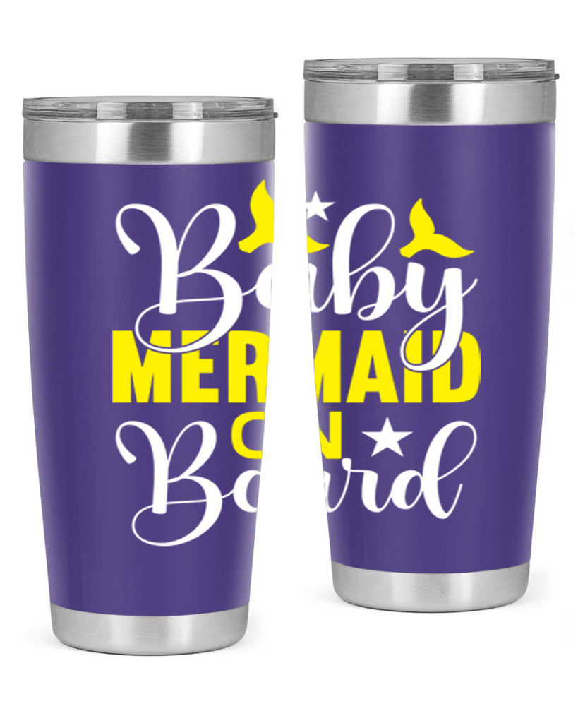 Baby Mermaid on Board 21#- mermaid- Tumbler