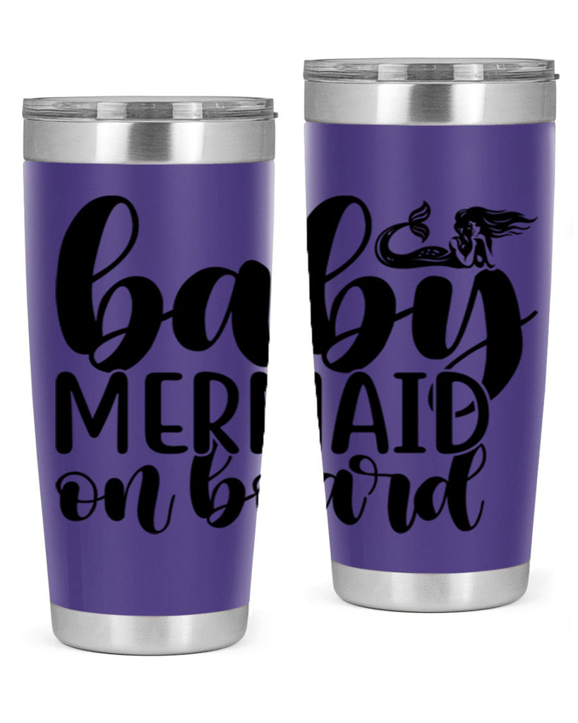 Baby mermaid on board 41#- mermaid- Tumbler