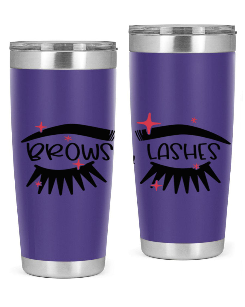 Brows Lashes Style 123#- make up- Tumbler